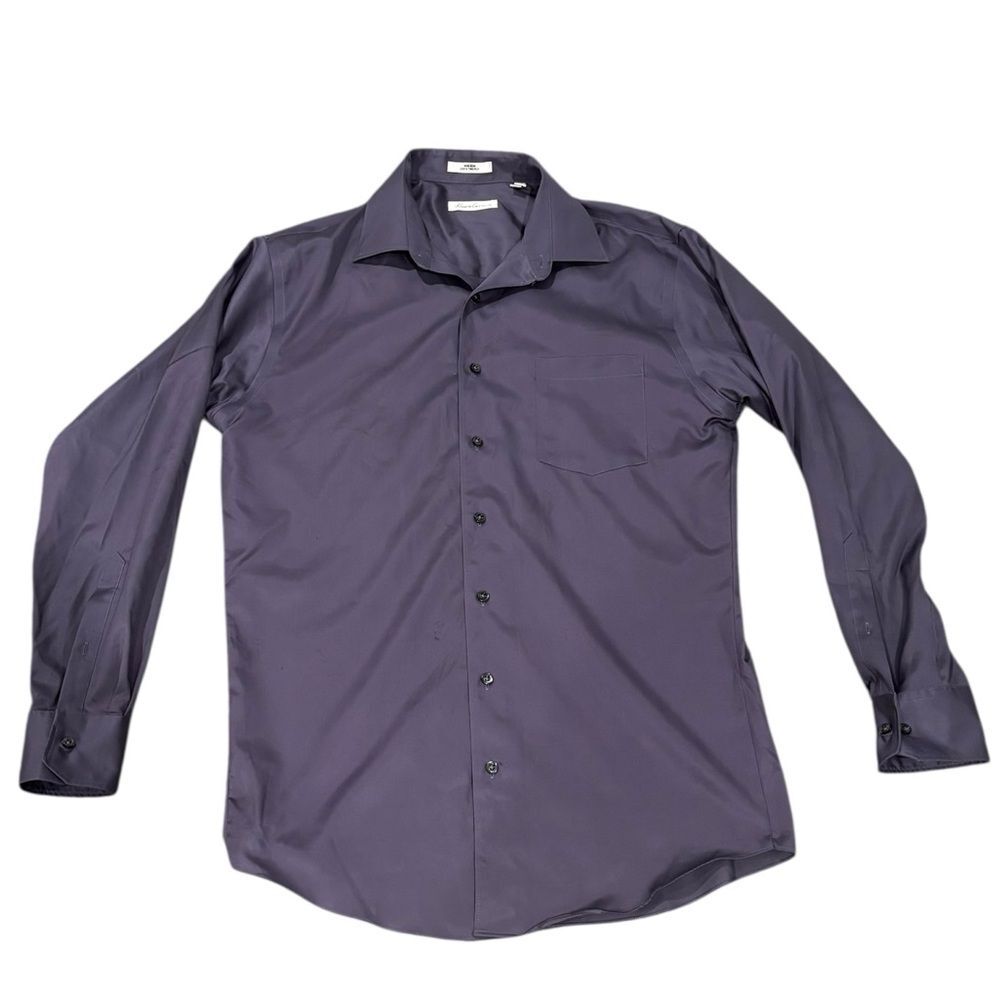 Men’s Purple Long Sleeve Non-Iron Dress Shirt by Kenneth Cole-size 16.5